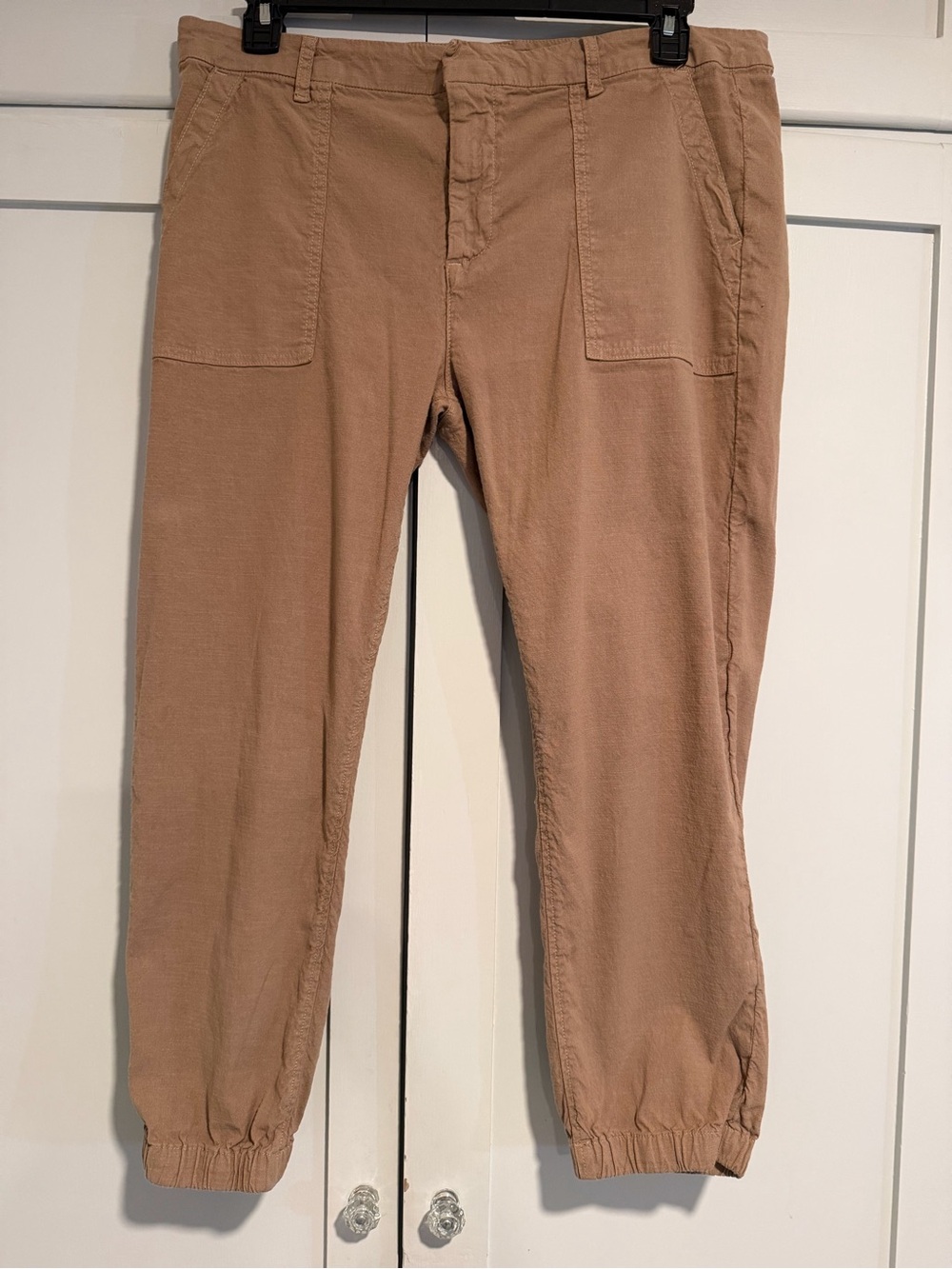 Frank & Eileen Jameson Women's Tan Jogger Pants, Size 14.
